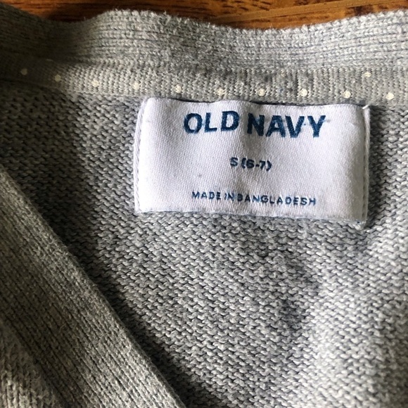 Old Navy Gray Cardigan v neck button down sweater in size S (6-7) - Picture 2 of 4